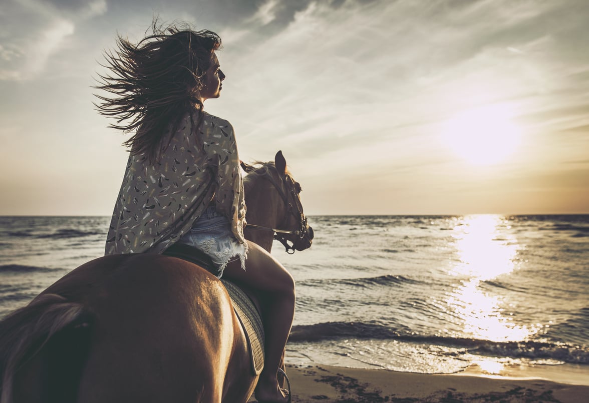 Horseback riding on the beach!