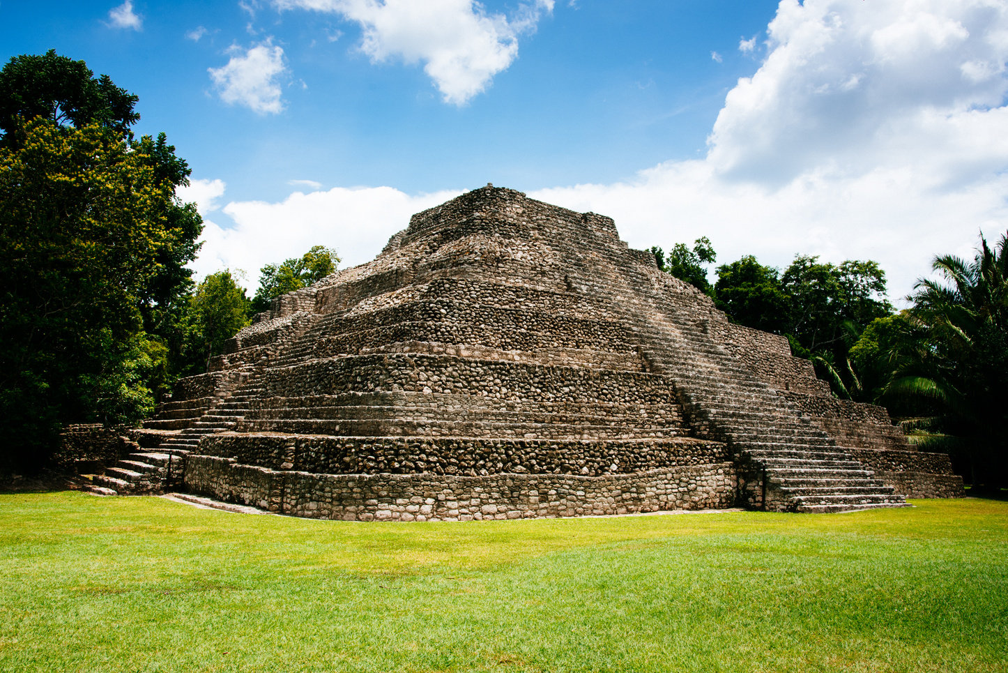 Chacchoben Mayan Pre-Columbian Pyramid Mexico