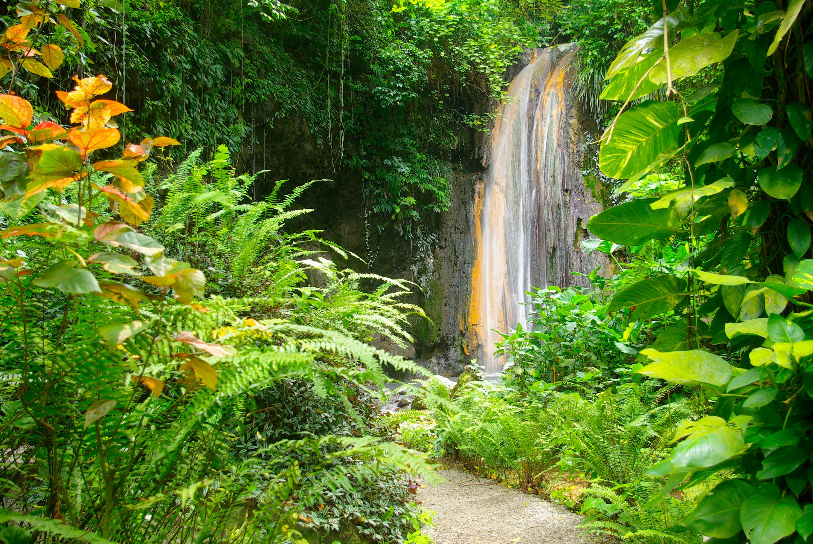 spectacular diamond falls of soufriere st lucia