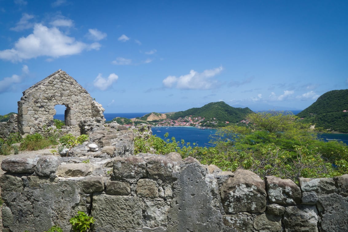 Saintes Bay view from Fort Joséphine on Îlet à Cabrit