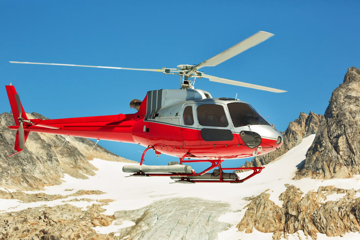 Sighseeing helicopter over Glacier Bay  RM