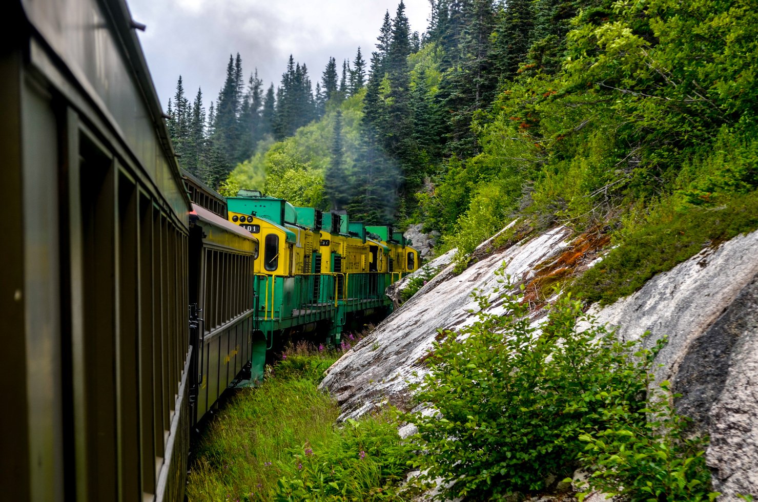 Whitepass train in Skagway, Alaska